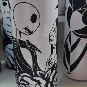 Stainless steel tumbler jack and sally